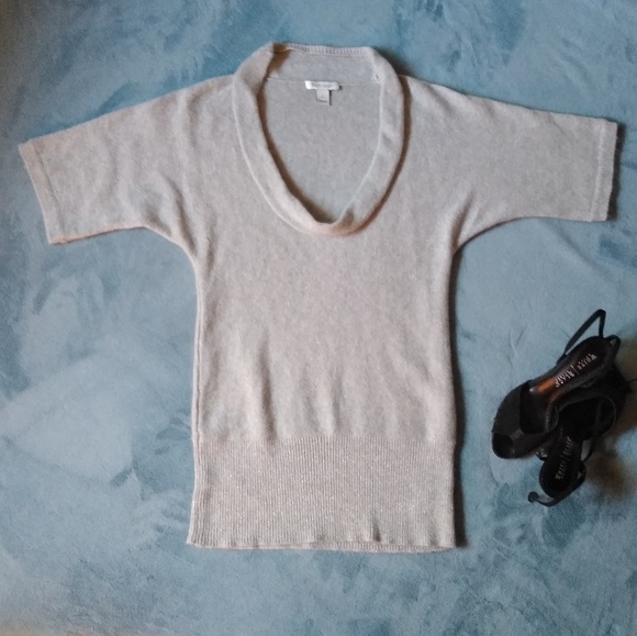 White House Black Market Sweaters - White House Black Market Grey and silver pullover